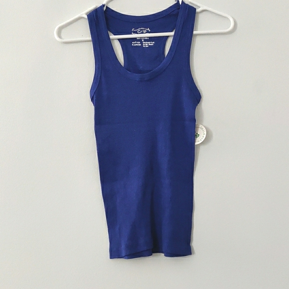 RIBBED BLUE TANK TOP SIZE MEDIUM